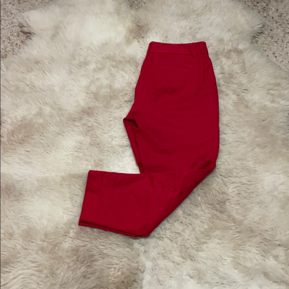 Red Ankle Trousers